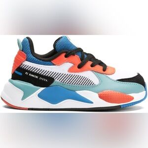Puma Kids' Blue and Orange Sneakers